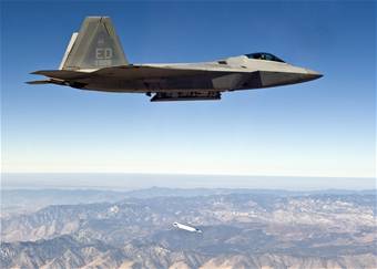 F-22 performs first drop of small diameter bomb